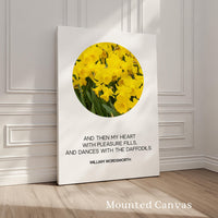 And Then My Heart With Pleasure Fills, William Wordsworth Quote, Daffodils Typography Art Print