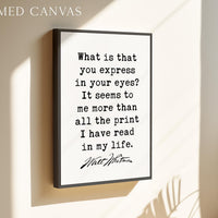 Walt Whitman Quote Print, What Is That You Express, Literary Wall Art, Minimalist Typography