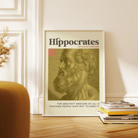 The greatest medicine of all is teaching people how not to need it. Hippocrates Quote, Mid•Century Modern, Typography Art Print