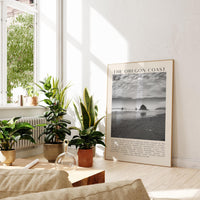 The Oregon Coast Typography Art Print, Cannon Beach, Photo, Travel, The People's Coast