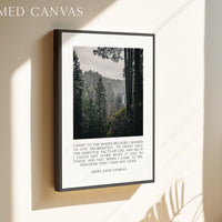 Henry David Thoreau Quote Print, Silver Falls State Park Oregon Photography, Nature Wall Art