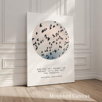 She had not known the weight until she felt the freedom. Nathaniel Hawthorne Quote, The Scarlet Letter, Typography Art Print (1850)