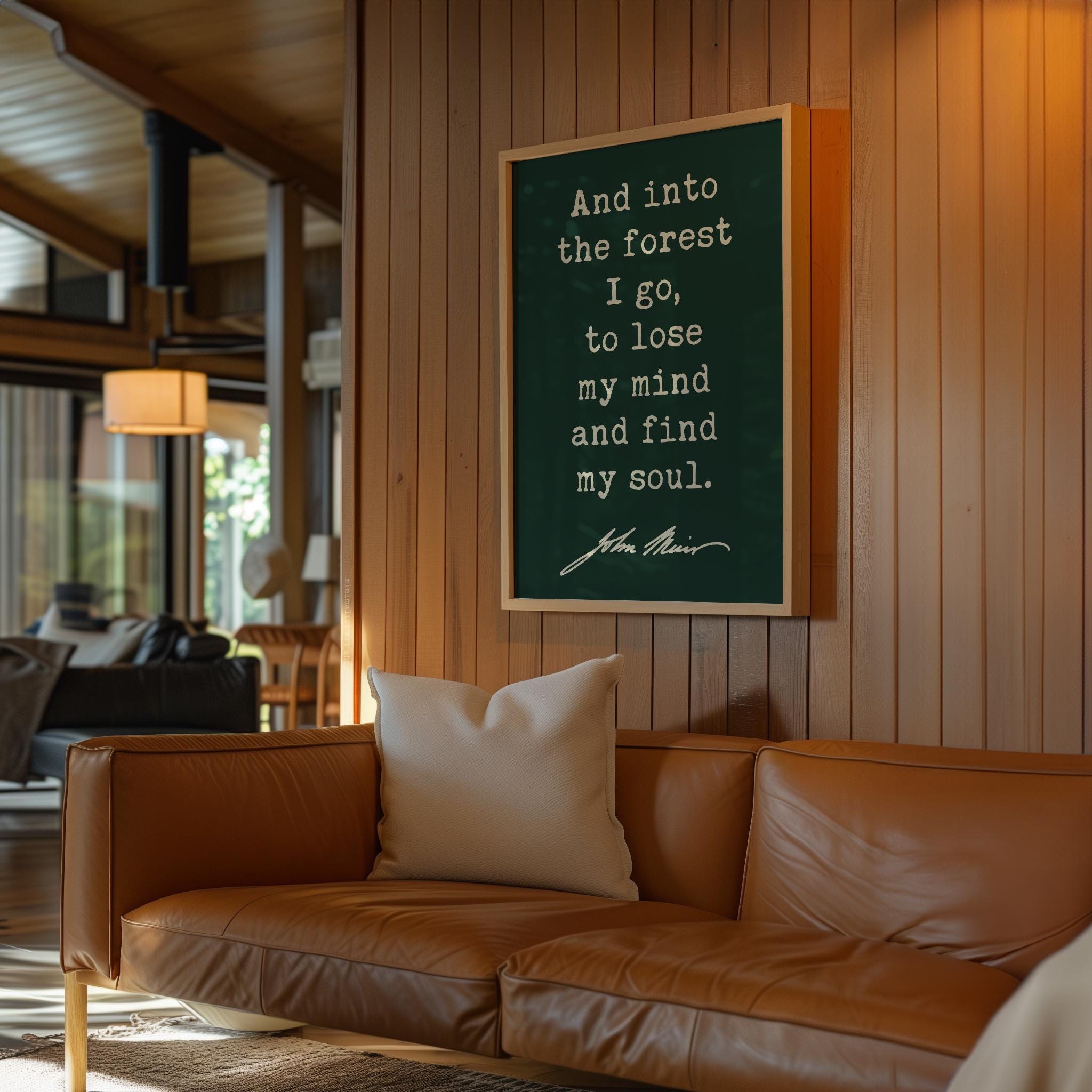 And Into the Forest I Go • John Muir Quote • Typography Art Print • Nature Lover