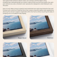 a picture frame with a picture of the ocean in it