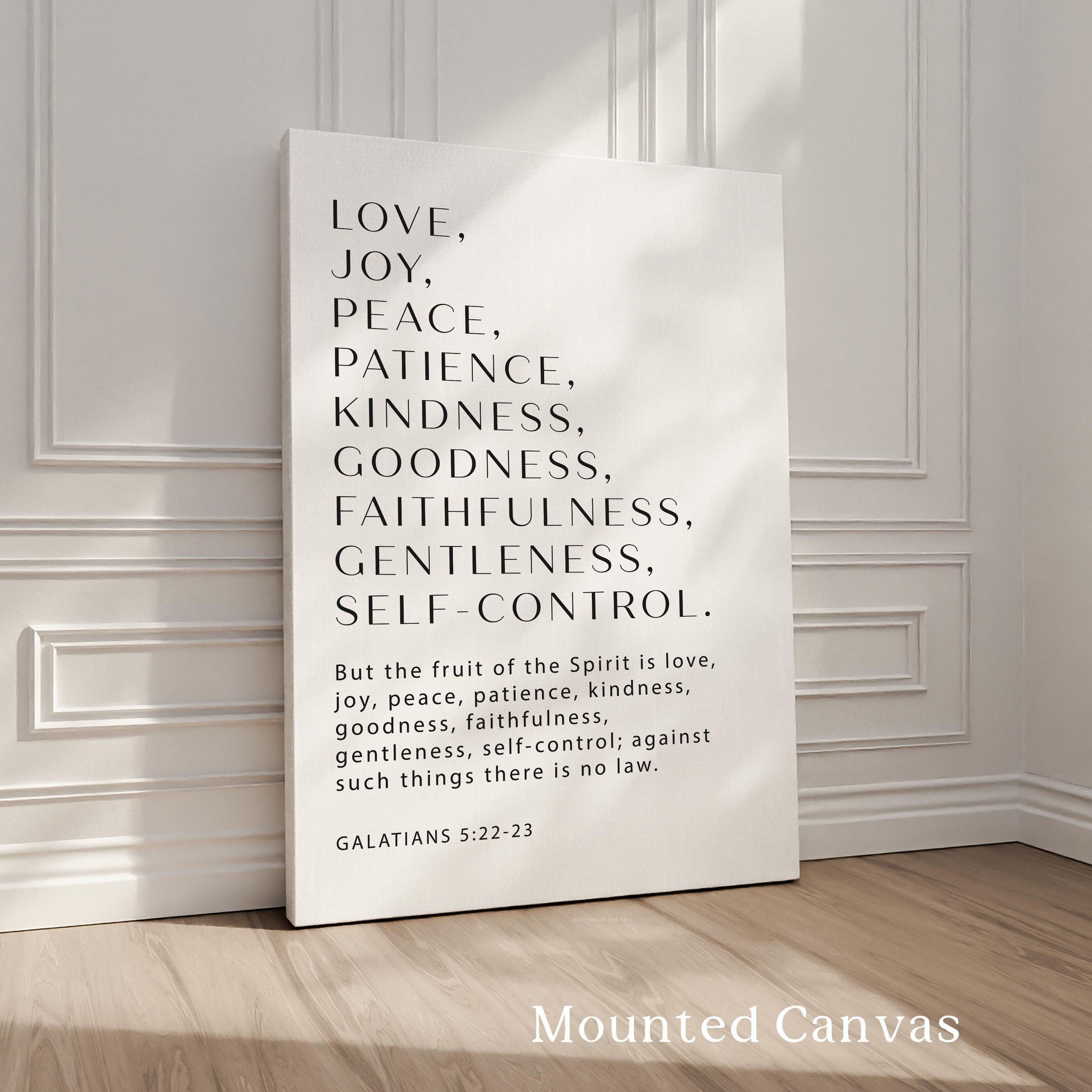 Galatians 5:22-23 Fruit of the Spirit Print, Christian Wall Art, Bible Verse Decor