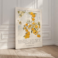 Fruits of Righteousness • Being filled with the fruits of righteousness... • Philippians 1:11 • Typography Art Print