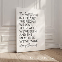The Best Things in Life Print, Inspirational Quote Art, Minimalist Decor, Family Quote, Gift
