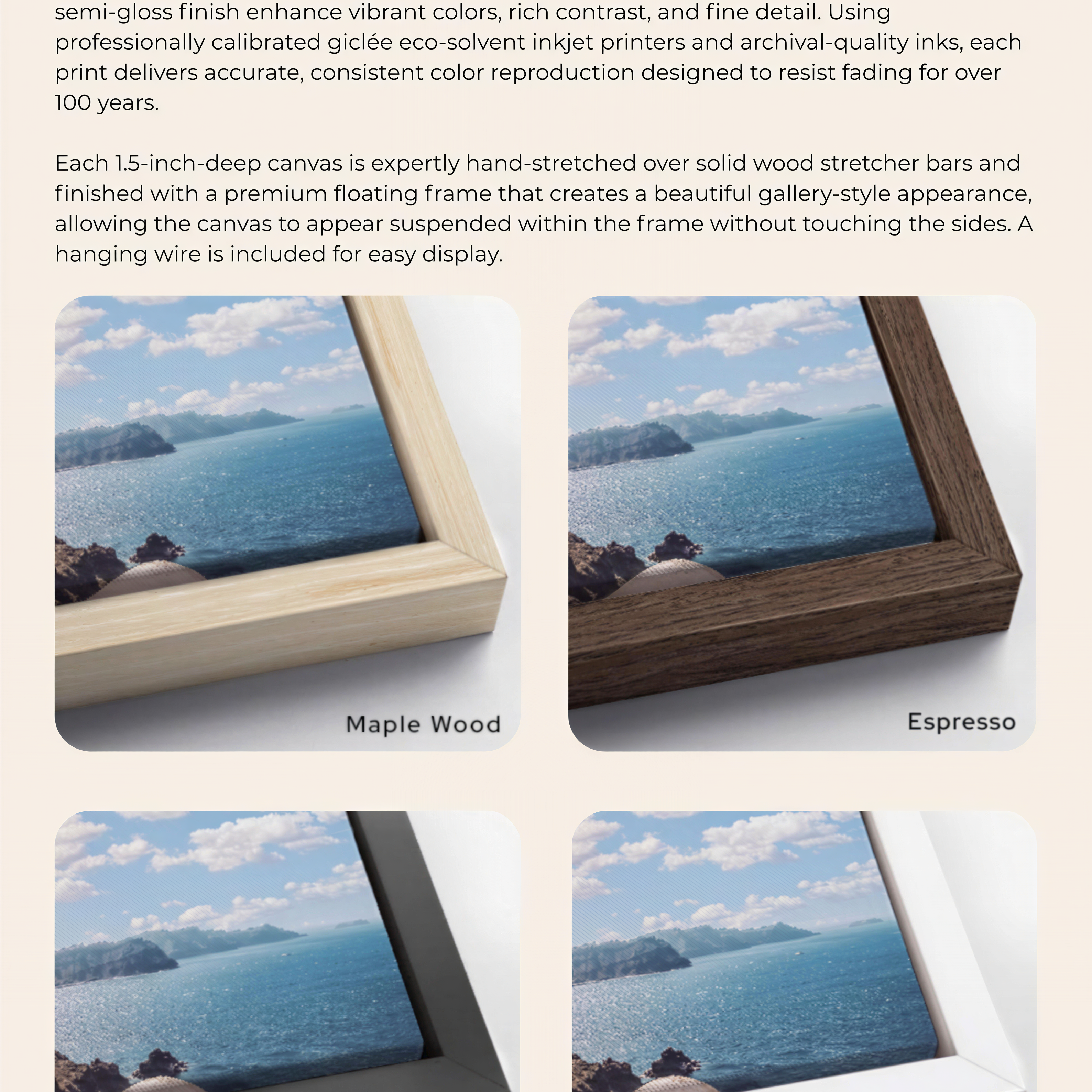 a picture frame with a picture of the ocean in it