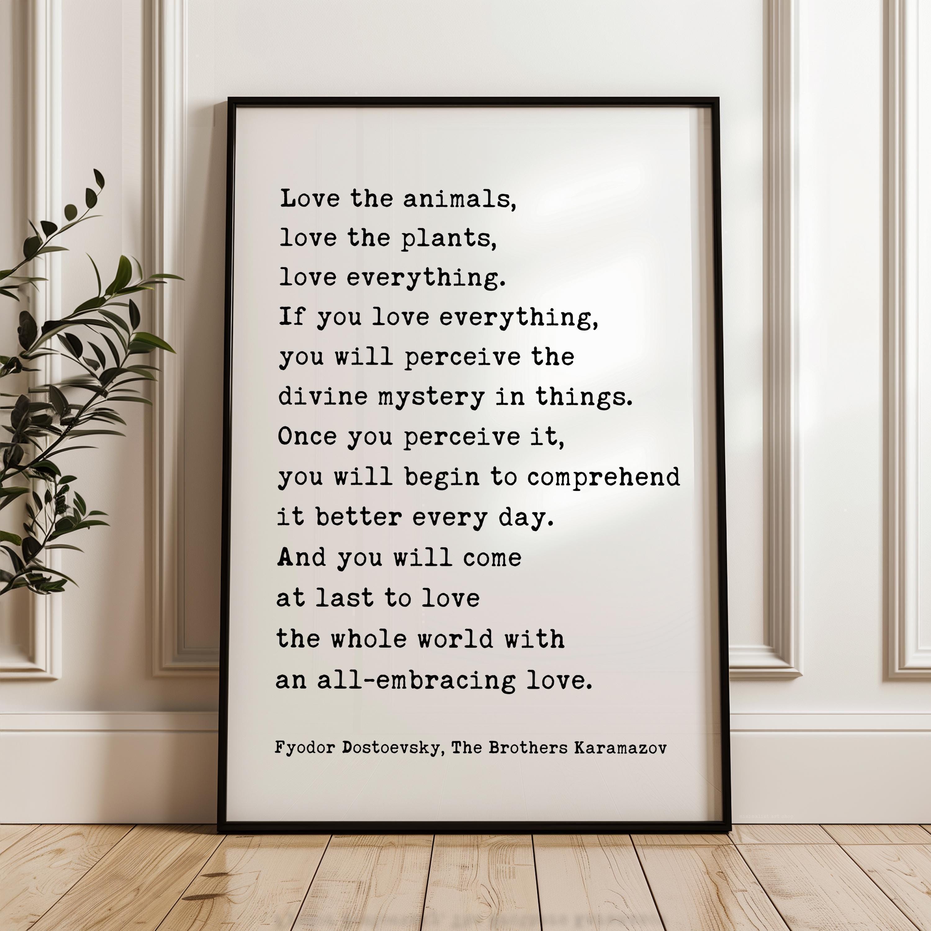 Fyodor Dostoevsky Wall Art, White Nights Quote, Typography Art Print, Literature