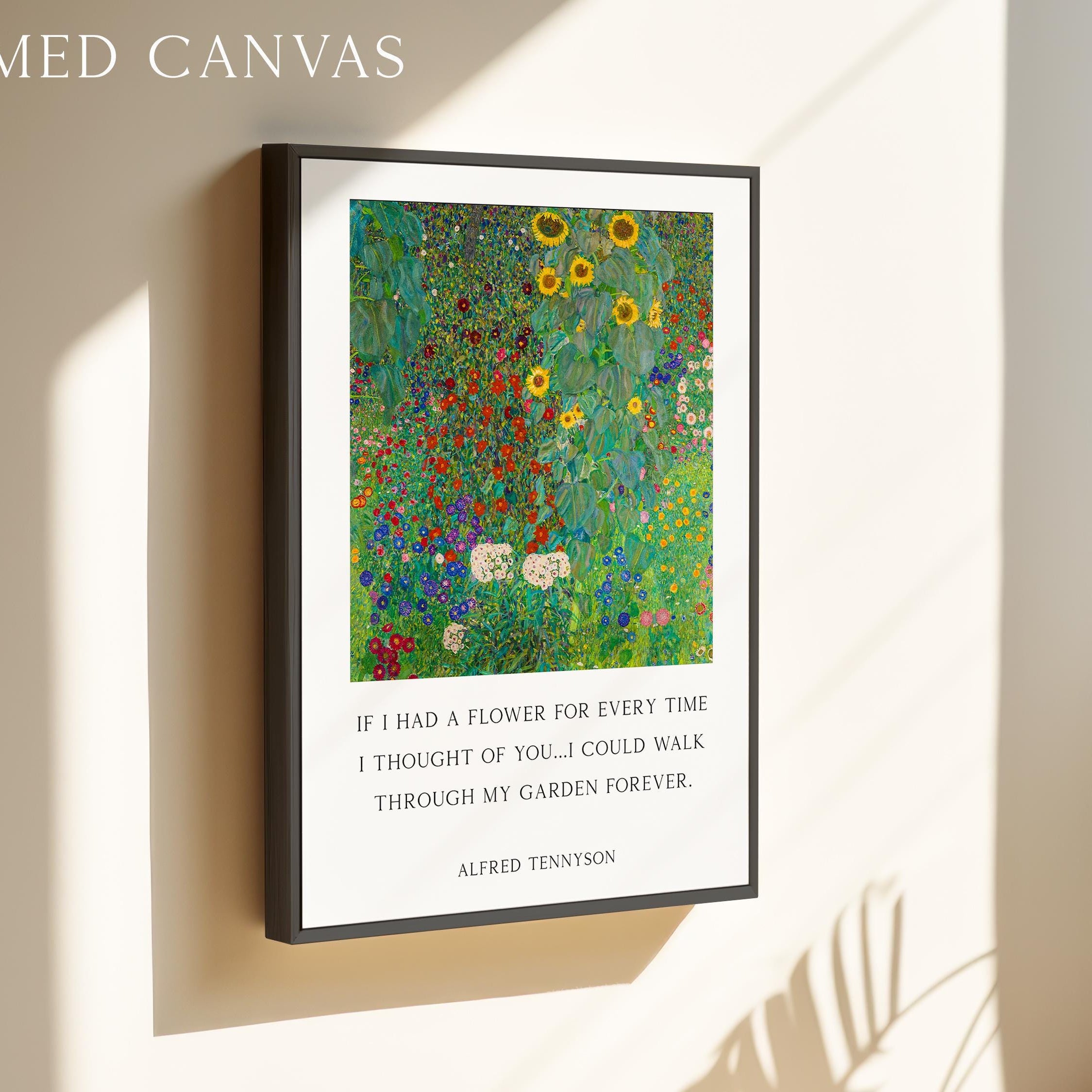 Alfred Tennyson Quote, If I Had a Flower, Romantic Flower Wall Art