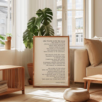 She Flirts With the Moon Literary Print, Poetry Art, Jessie Dysart Poem, Nature Lover Gift