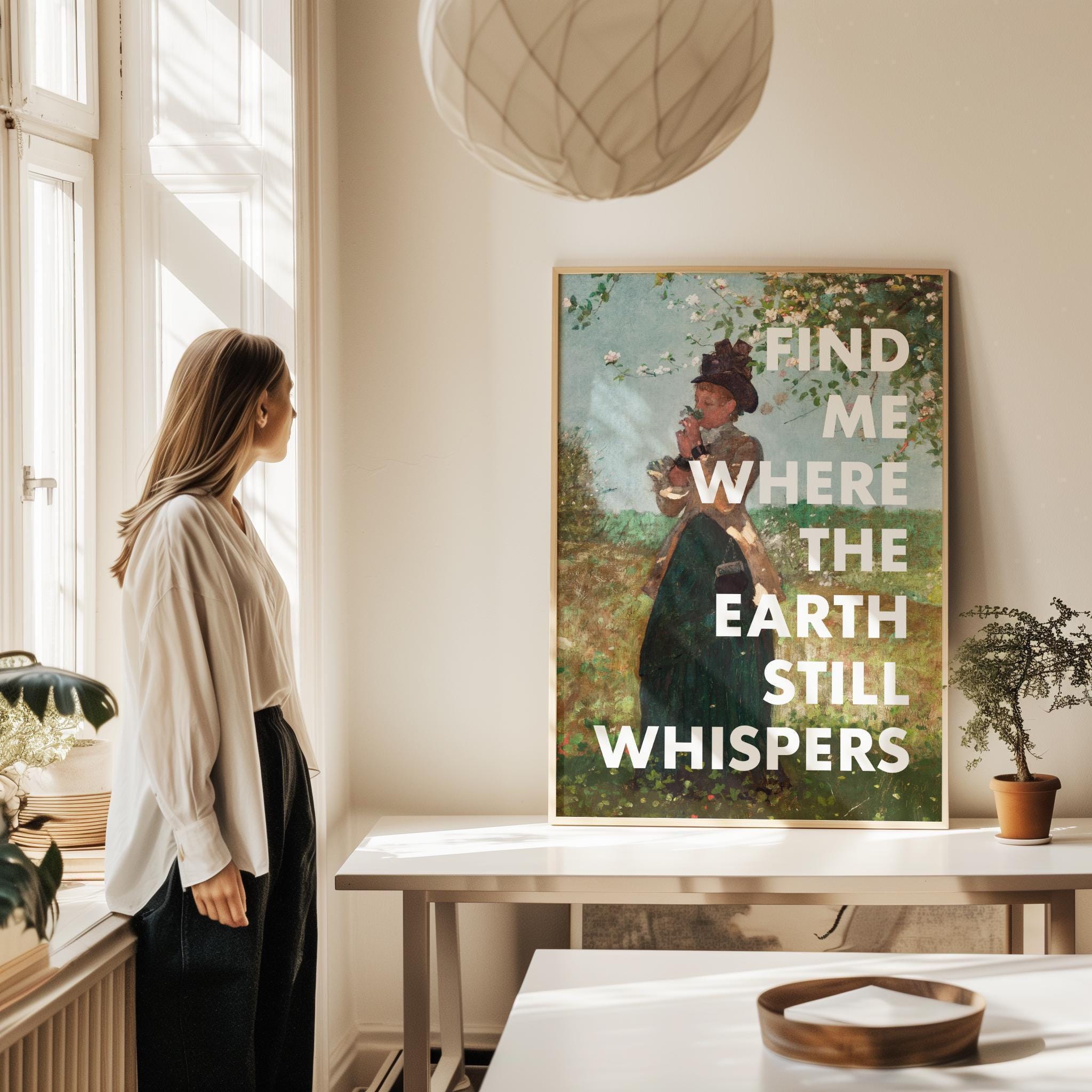 Find Me Where The Earth Still Whispers, The Yellow Jacket by Winslow Homer, Jessie Dysart Poem, Art Print, Nature Lover