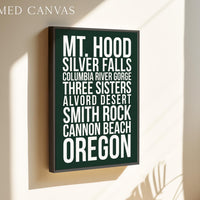 Oregon Natural Wonders Wall Art, Mt Hood, Silver Falls, Cannon Beach Travel Decor, PNW
