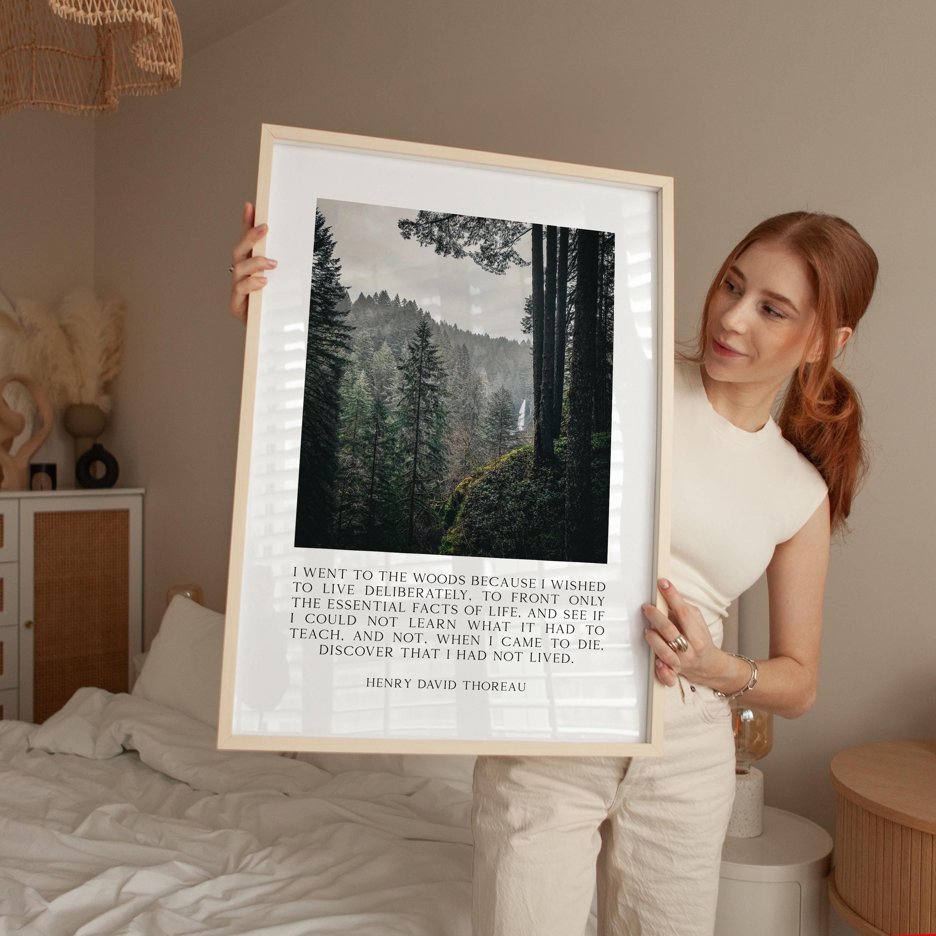 Henry David Thoreau Quote Print, Silver Falls State Park Oregon Photography, Nature Wall Art