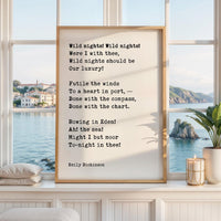 Wild Nights! Wild Nights! • Emily Dickinson Poem • Typography Art Print