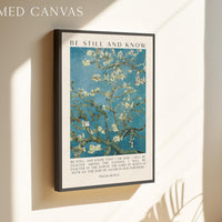 Be Still and Know Art Print, Vincent van Gogh Almond Blossom, Psalm 46 Bible Verse