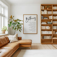 Be still, and know that I am God., Psalm 46:10•11, Personalized Typography Art Print