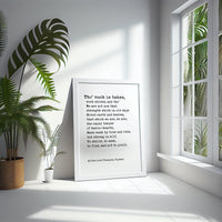 Alfred, Lord Tennyson Quote from Ulysses Poem, Tho' much is taken, much abides; and tho' - Typography Wall Art Print (1842)