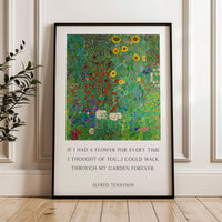 Alfred Tennyson Quote, If I Had a Flower, Romantic Flower Wall Art
