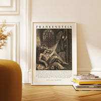 Frankenstein Quote Wall Art – Mary Shelley Print - “Oh! Be Men...” - Gothic Novel Poster Decor