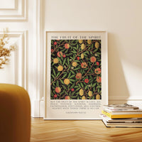 Fruit of the Spirit, But the fruit of the Spirit is love, joy, peace, patience, kindness, Galatians 5:22•23, Typography Art Print