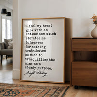 I Feel My Heart Glow Art Print, Mary Shelley Frankenstein Quote, Inspirational