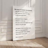 The Moon Is Distant From the Sea, Emily Dickinson Poem, Typography Art Print