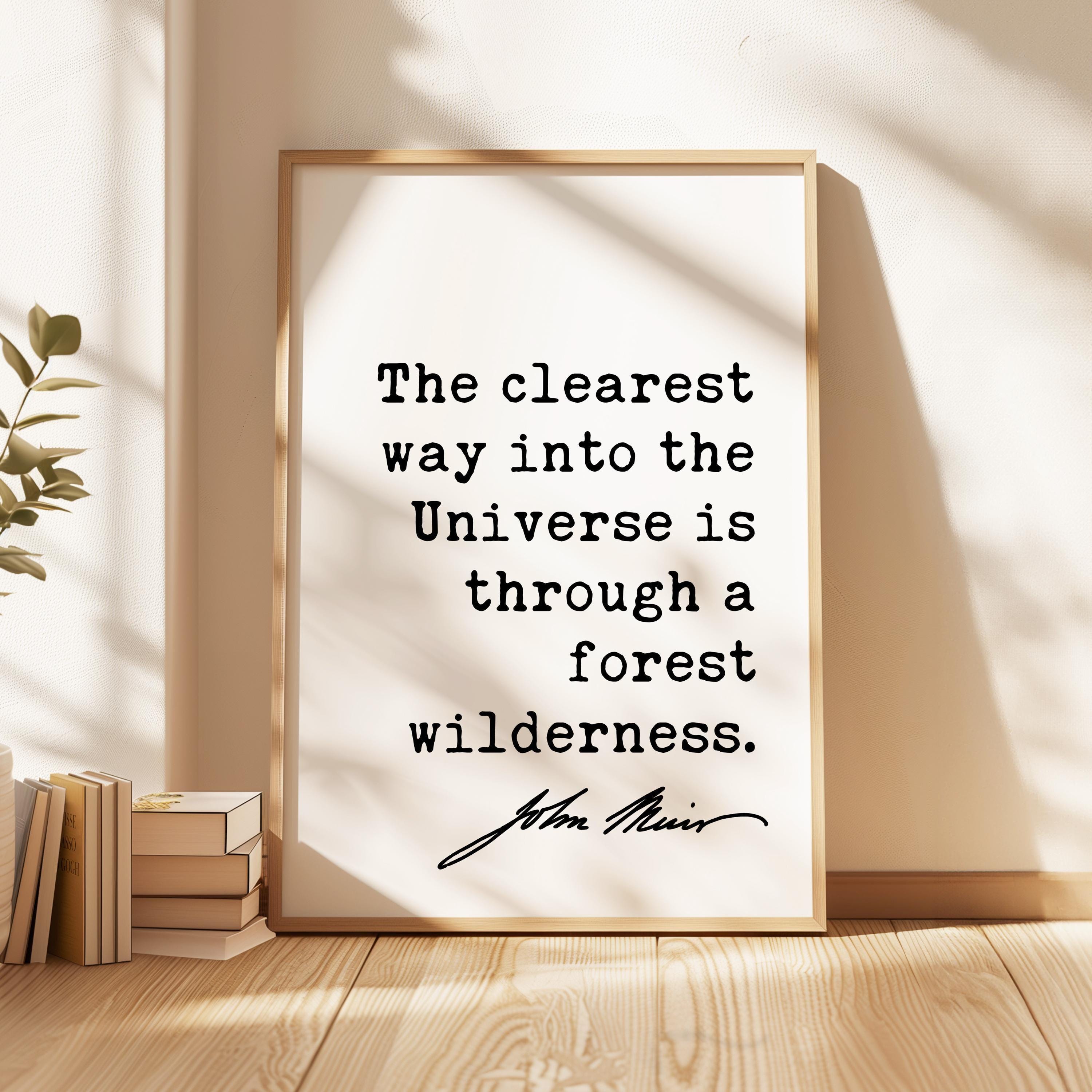Nature Wall Art: The Clearest Way Into The Universe, John Muir Quote