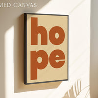 Hope Typography Art Print, Mid•Century Modern, Good Vibes, Modern, Optimism, Inspirational • Gift Idea