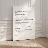 The Soul Selects Her Own Society, Emily Dickinson Poem, Typography Art Print