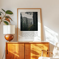 Henry David Thoreau Quote Print, Silver Falls State Park Oregon Photography, Nature Wall Art