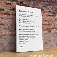 The Lord's Prayer Typography Art Print, Our Father, Who Art In Heaven, Hallowed Be Thy Name - Matthew 6: 9-13