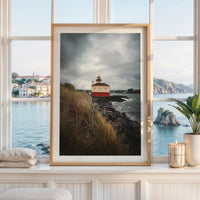 Coquille River Lighthouse Print in Bandon, Oregon, Moody Coastal Photography by Jessie Dysart