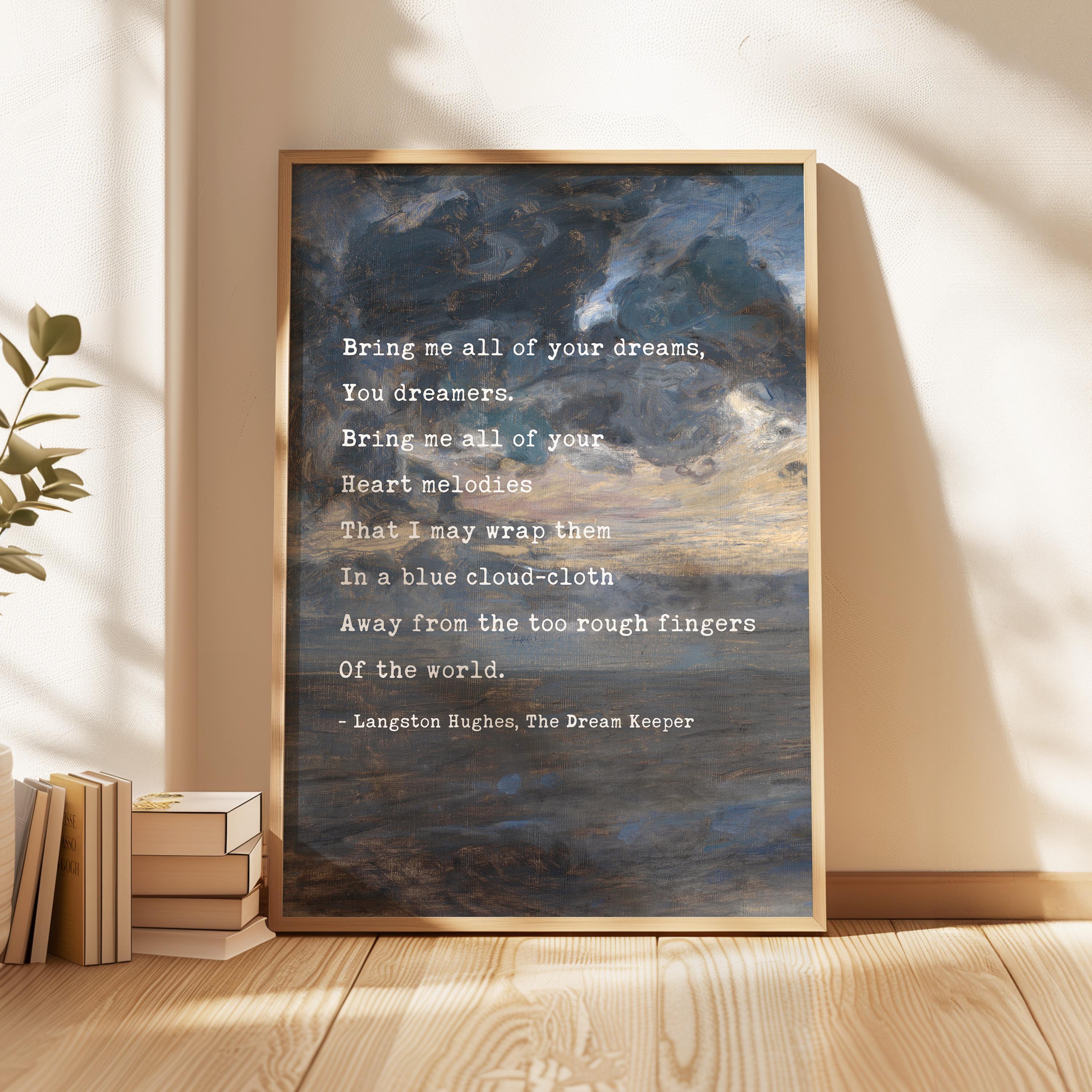 The Dream Keeper by Langston Hughes • Typography Art Print • Inspirational (1926)
