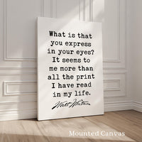 Walt Whitman Quote Print, What Is That You Express, Literary Wall Art, Minimalist Typography