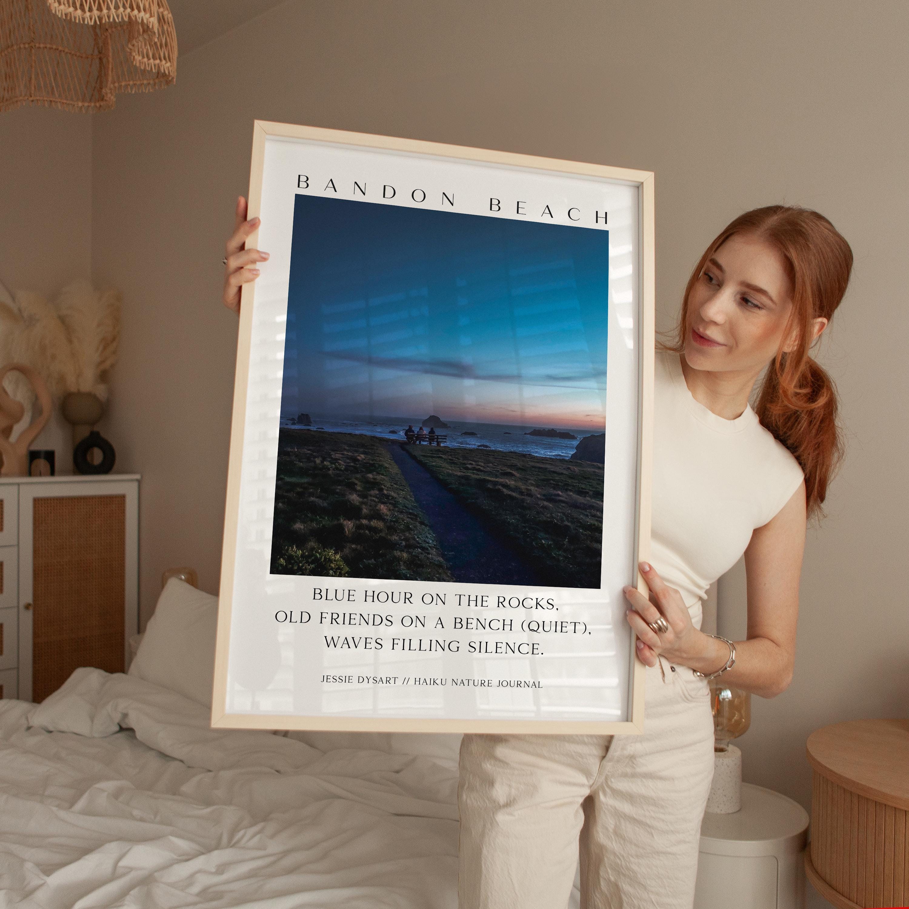 Bandon Beach Oregon Print by Jessie Dysart, Coastal Photography & Haiku Typography Art