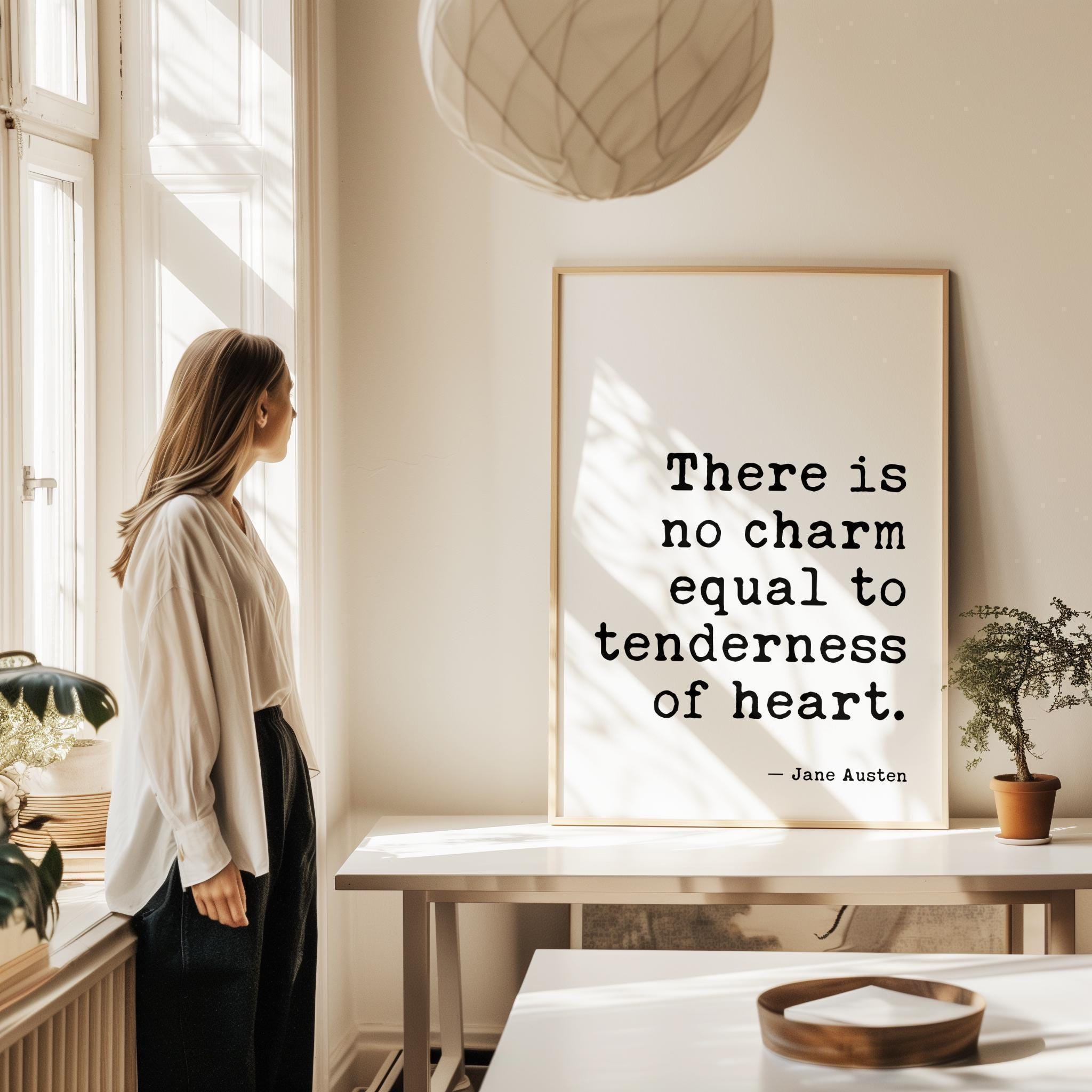 There Is No Charm Equal To Tenderness of Heart, Jane Austen Quote, Typography Art Print, Wedding, Anniversary, Emma • Gift (1815)