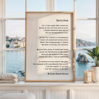Invictus by William Henley Poem Art Print, I am the master of my fate: Literary Prints (1888)