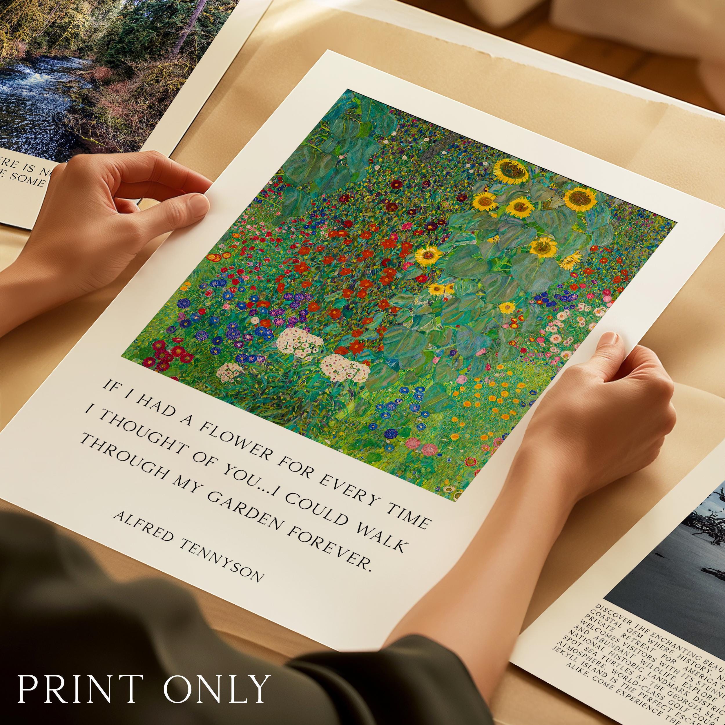 Alfred Tennyson Quote, If I Had a Flower, Romantic Flower Wall Art