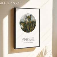 Henry David Thoreau Quote Print: "I Took a Walk in the Woods" Nature Wall Art