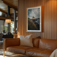 Coquille River Lighthouse Print in Bandon, Oregon, Moody Coastal Photography by Jessie Dysart
