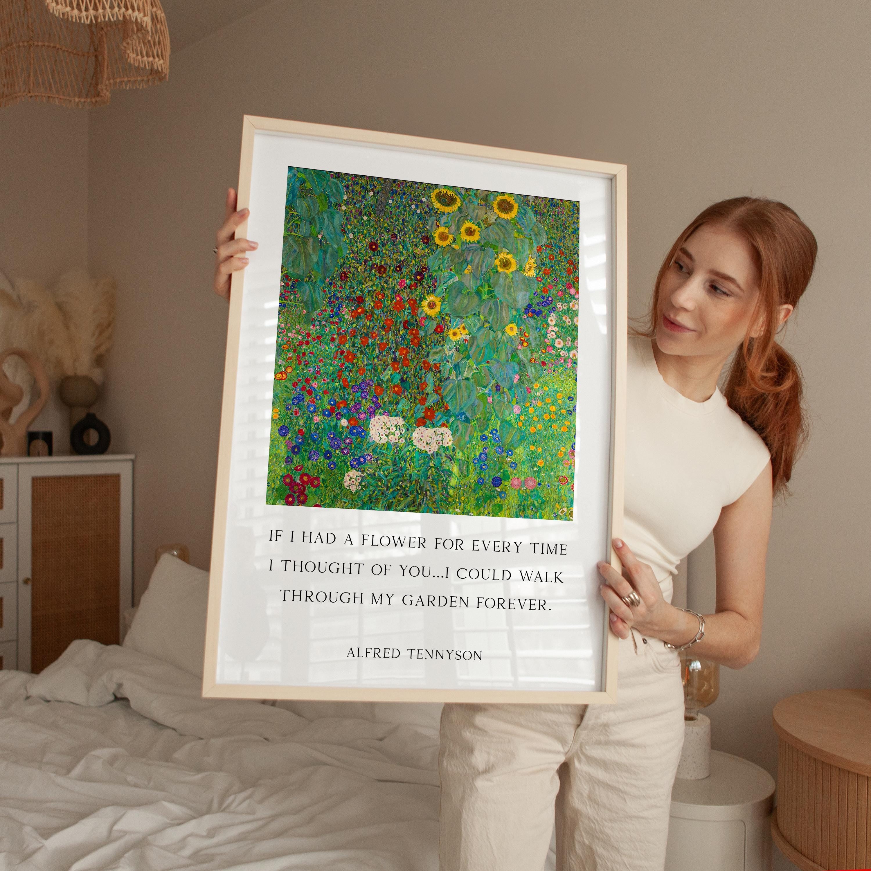 Alfred Tennyson Quote, If I Had a Flower, Romantic Flower Wall Art
