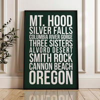 Oregon Natural Wonders Wall Art, Mt Hood, Silver Falls, Cannon Beach Travel Decor, PNW