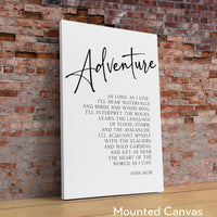 John Muir Quote, As Long As I Live - Typography Wall Art - Adventure - Nature Lover - Gift - Conservationist - Environmentalist - Hiker