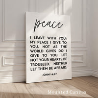 Christian Wall Art, Peace I Leave With You Print, John 14:27, Wall Decor