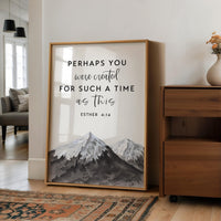 Christian Wall Art Decor, Perhaps You Were Created, Esther 4:14