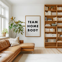 Team Homebody Print, Introvert Typography Art