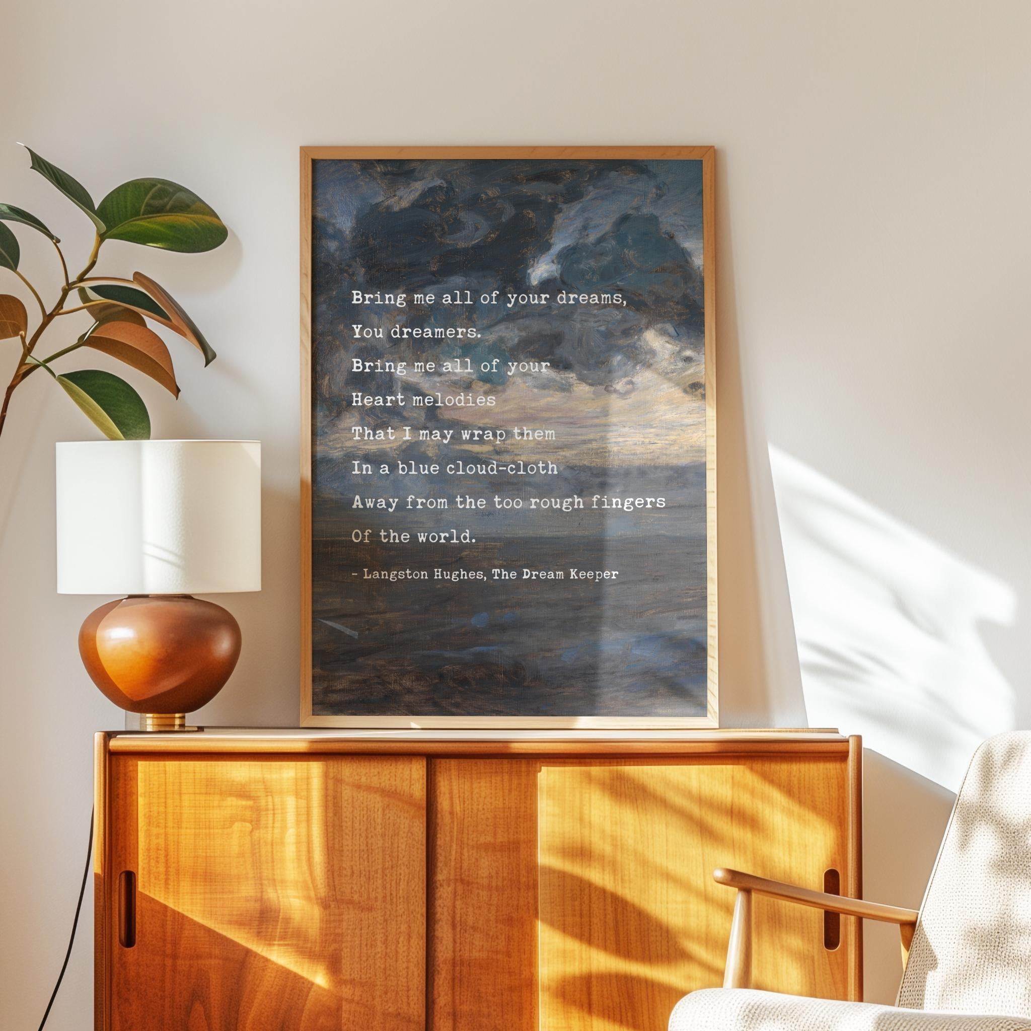 The Dream Keeper by Langston Hughes • Typography Art Print • Inspirational (1926)