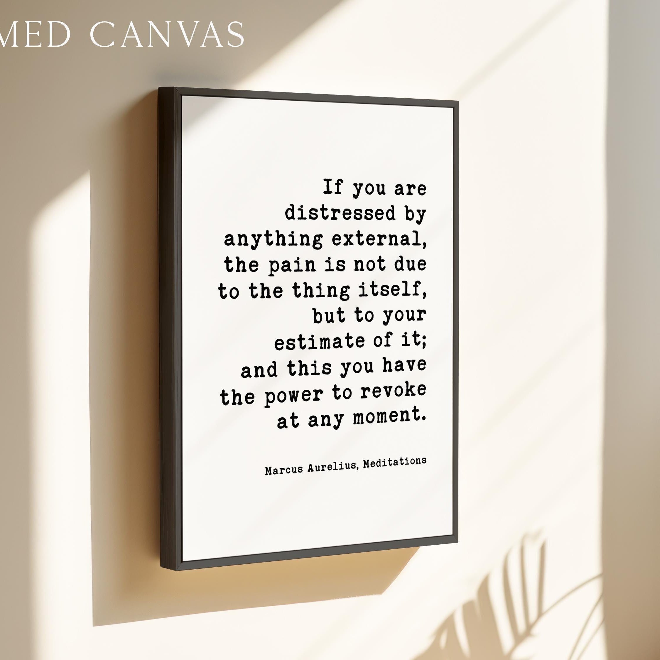 Stoicism Wall Art Print, Marcus Aurelius Meditations Quote, If You Are Distressed, Philosophy Decor