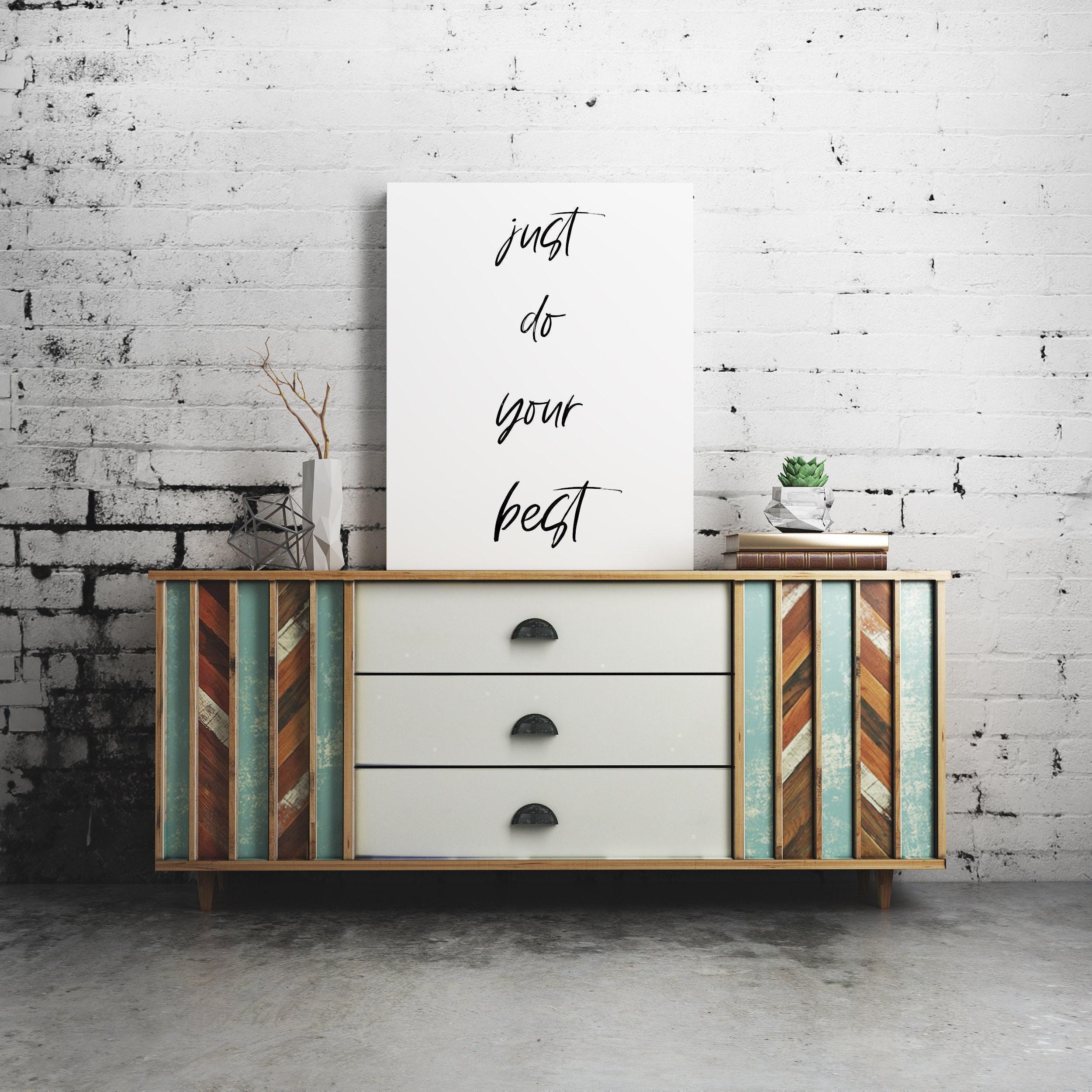 Just Do Your Best Typography Print, Inspirational Print - Encouragement Print - Affirmation Print - Home Wall Decor - Minimalist Decor